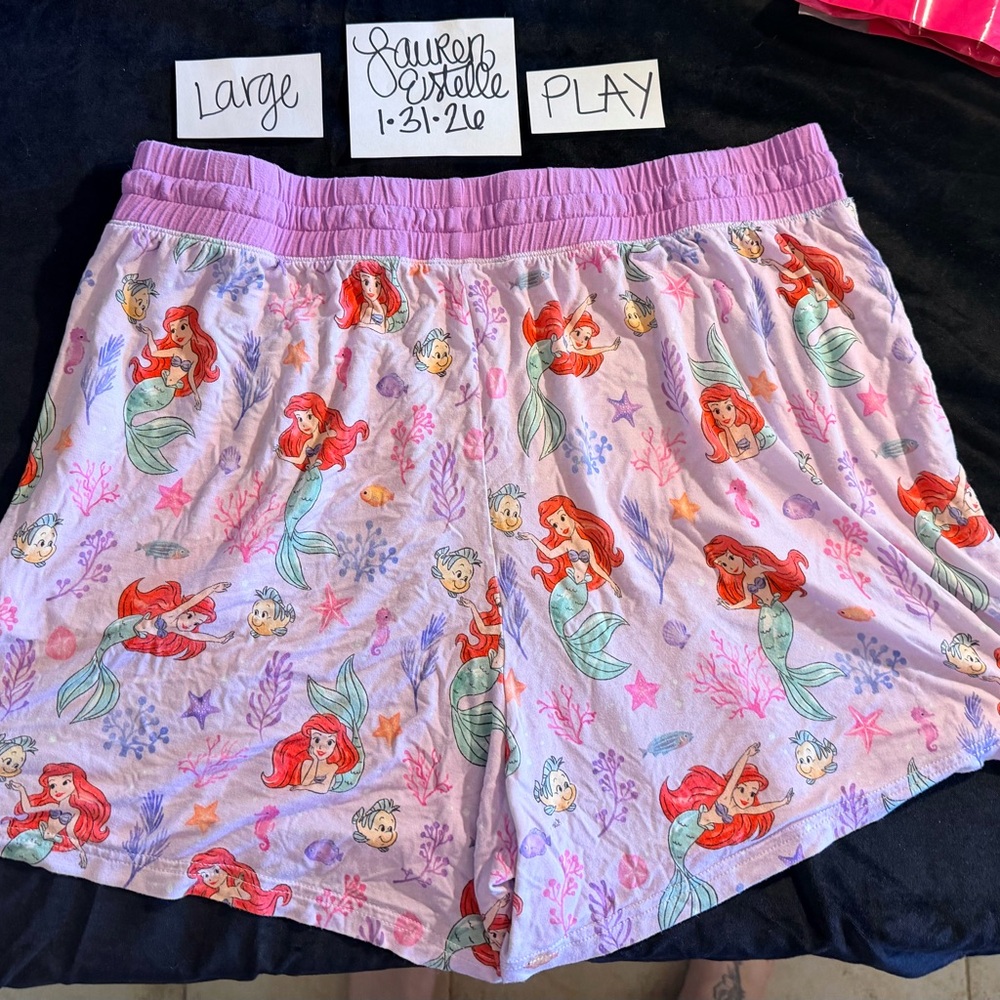 **SOLD** Little Sleepies little mermaid Ariel part of her world shorts L